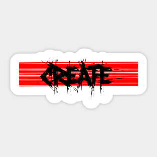 Create (Red) Sticker